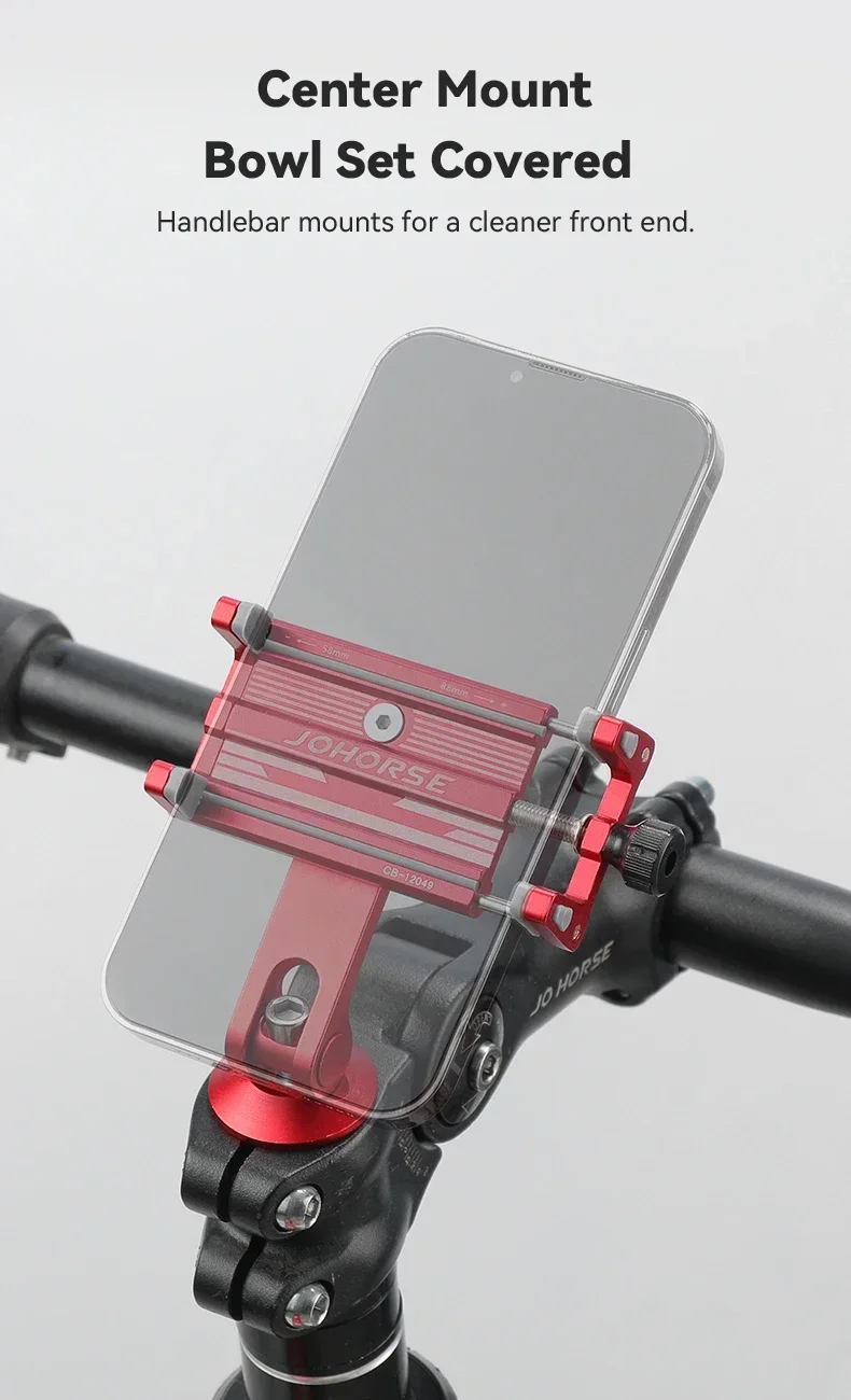Universelle Fahrrad-Handyhalterung aus Verstellbarem Aluminiumlegierung für Roller und Fahrräder mit Halterungsbasis und Clip – Detail 10