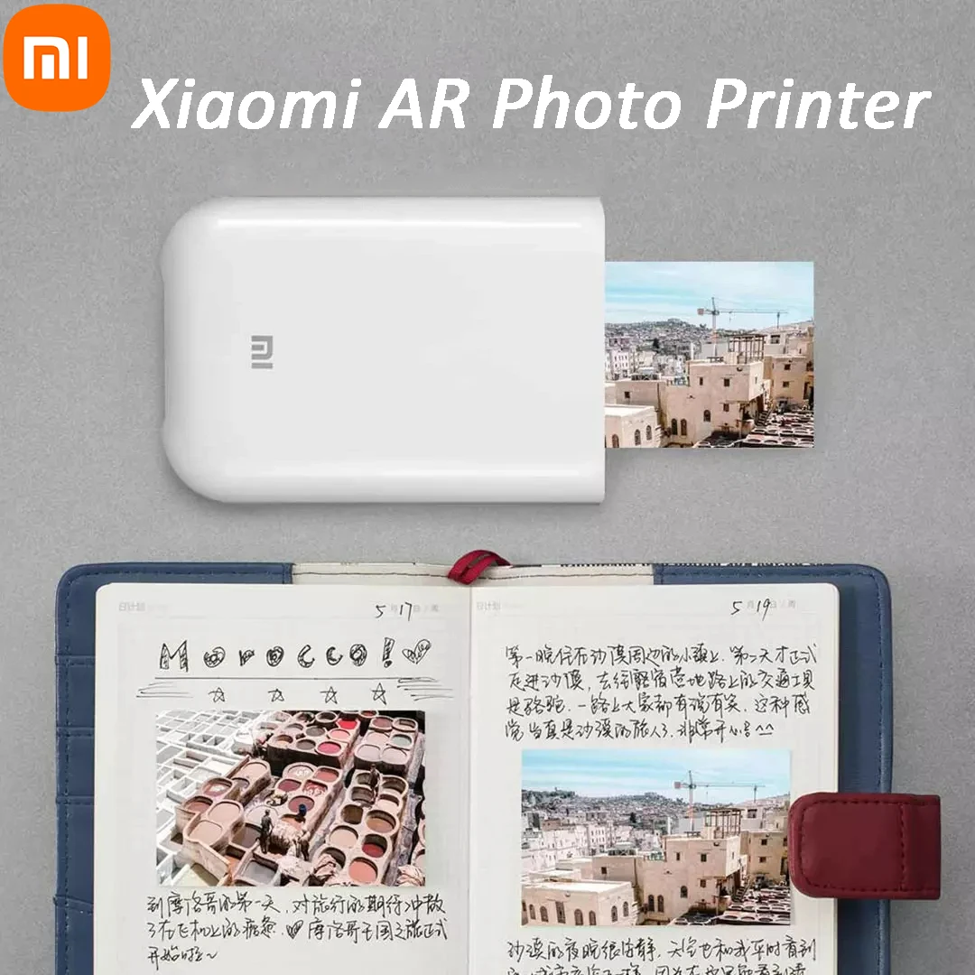 Xiaomi Mijia AR Printer 300dpi Portable Photo Mini Pocket with DIY Share 500mAh Picture Printer Pocket Printer Work with Mi Home