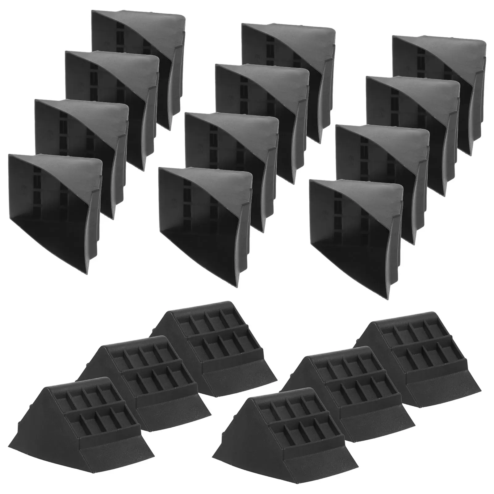

100pcs Corner Protectors Door Table Guards Black Soft Edge Bumpers Cabinet Wooden Door Frame Angle Protector Furniture Safety