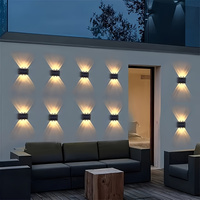 1-2PC 6/8 LEDs Solar Outdoor Wall Decorative Landscape Lighting Light Fixtures Suitable For Courtyard Villa Fence Terrace Garden