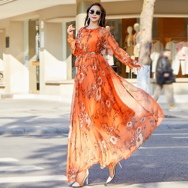 Floral maxi dress for beach wedding outlet