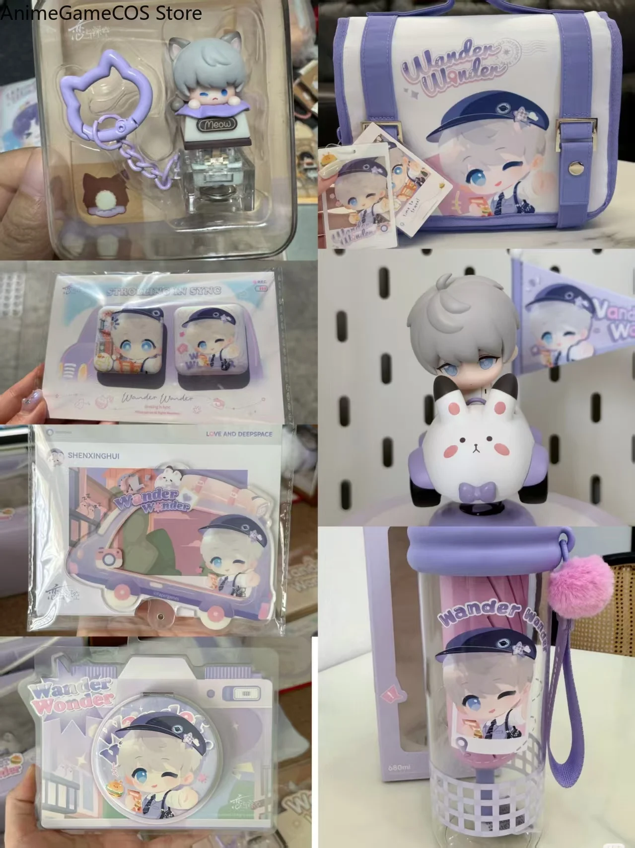 Anime Official Love and Deepspace Wander Wonder Xavier Travel Mug Toiletry Bag Badge Ornaments in Stock