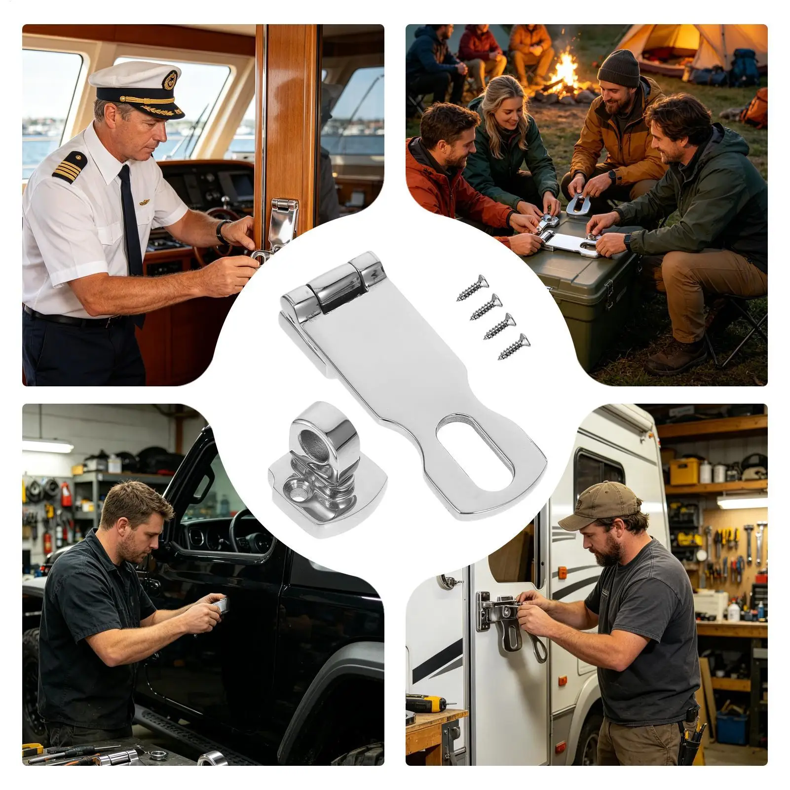 Boat Latch Stainless Heavy Duty Locking Door Hardware Marine Boat Compartment Latch For RV Boat Motorhome Ship Yacht Cabinet