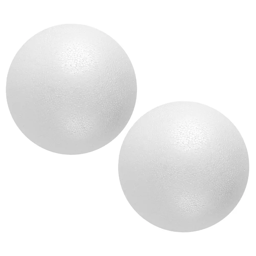 

2 Pcs Sphere Foam Ball Props Christmas Decorations Polystyrene Balls Crafts Centerpieces