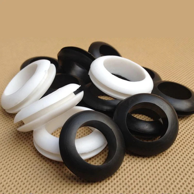 Black Rubber Double Sided Protective Coil Out Hole Wire O-ring Distribution Box Through Wire Ring Seal Ring Grommets Cable3~80mm