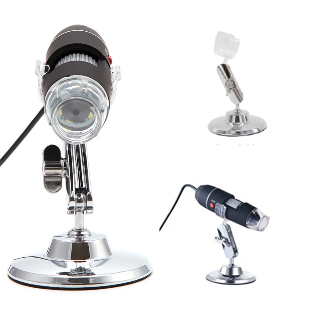 

USB Digital Microscope Portable 0x-1600x 8 LED Brightness Adjustable Metal Stand Compatible 7 8 10 Inspection Jewelry