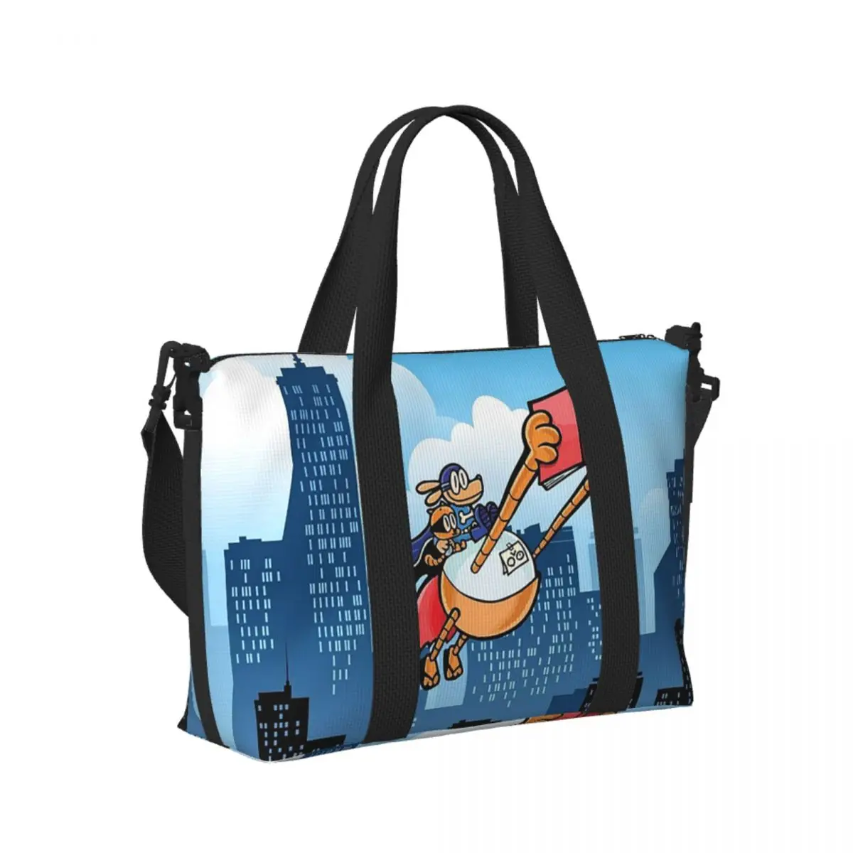 

Dog Guy And Cat Child - Supa Buddies Beach Travel Bag Large Capacity Tote Bags for Gym Yoga Women Shopping Duffle Shoulder Bag