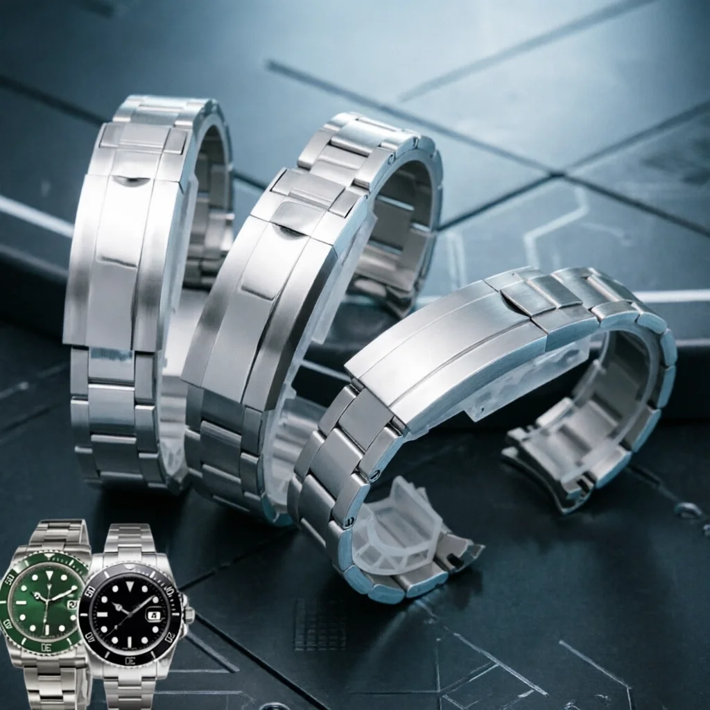 20mm 21mm Armband für Rolex Daytona Oyster Perpetual Submariner, Band für Seiko NH35/36, massives Edelstahl-Traditions-Uhrenarmband