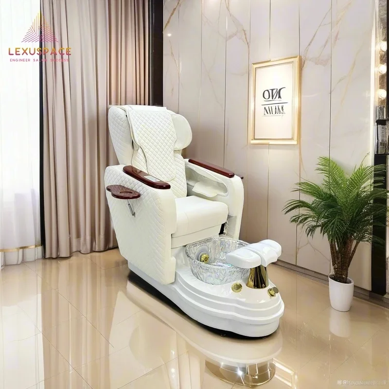 Custom Modern Luxury Pedicure Chair for Nail Spa Full Body Massage Adjustable Backrest Made Fiberglass for Beauty Salons Canada