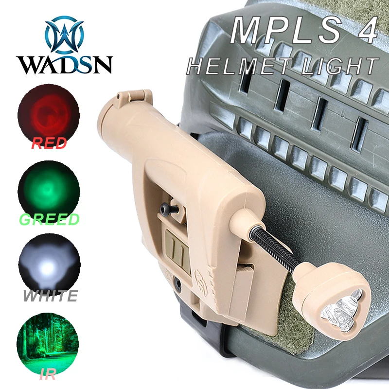 

WADSN Tactical Helmet light PRINCETON Mpls 4 LED Helmet Light IR Illumination FAST Helmet Flashlight rescue Outdoor Hunting LAMP