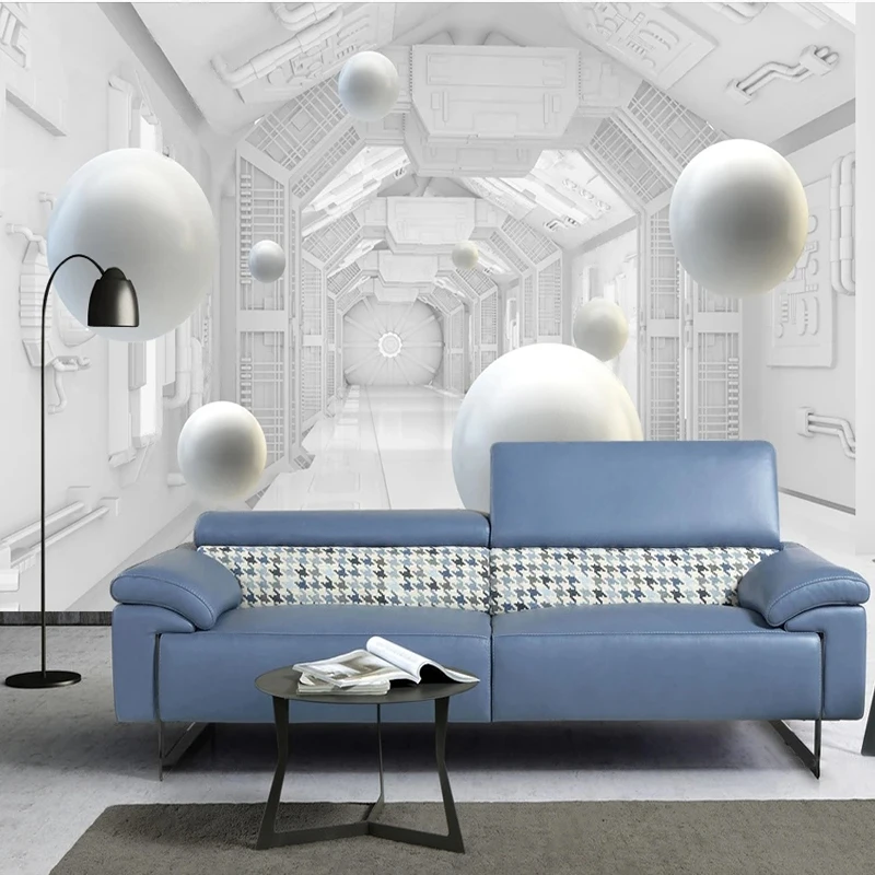 Abstract Corridor Space Spherical 3D Photo Mural Wallpaper Living Room Study Background Wall Home Decoration Papel De Parede 3D