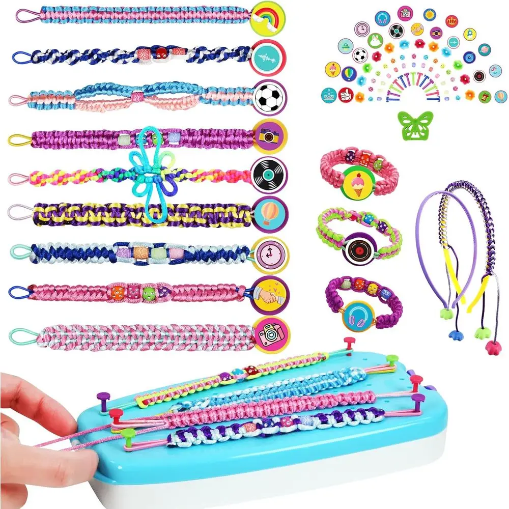 

DIY Friendship Bracelet Kit for Girls Aged 6-12 - Arts and Crafts Ideas, Handmade Toys, and Birthday Gifts with Easy Instruction
