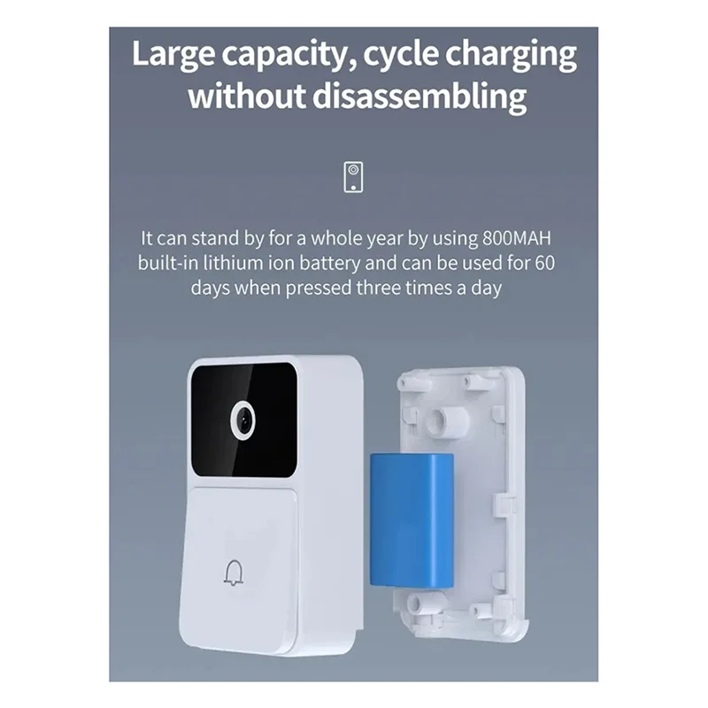 A29F-Smart WIFI Video Doorbell Camera With Night Vision HD Wireless Security Two-Way Intercom Voice Changer For Home