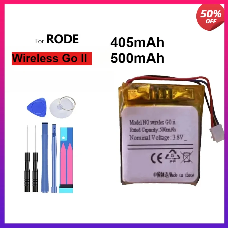 

405mAh 500mAh Replacement Battery For RODE Wireless Go II 2 go2 wireless microphone