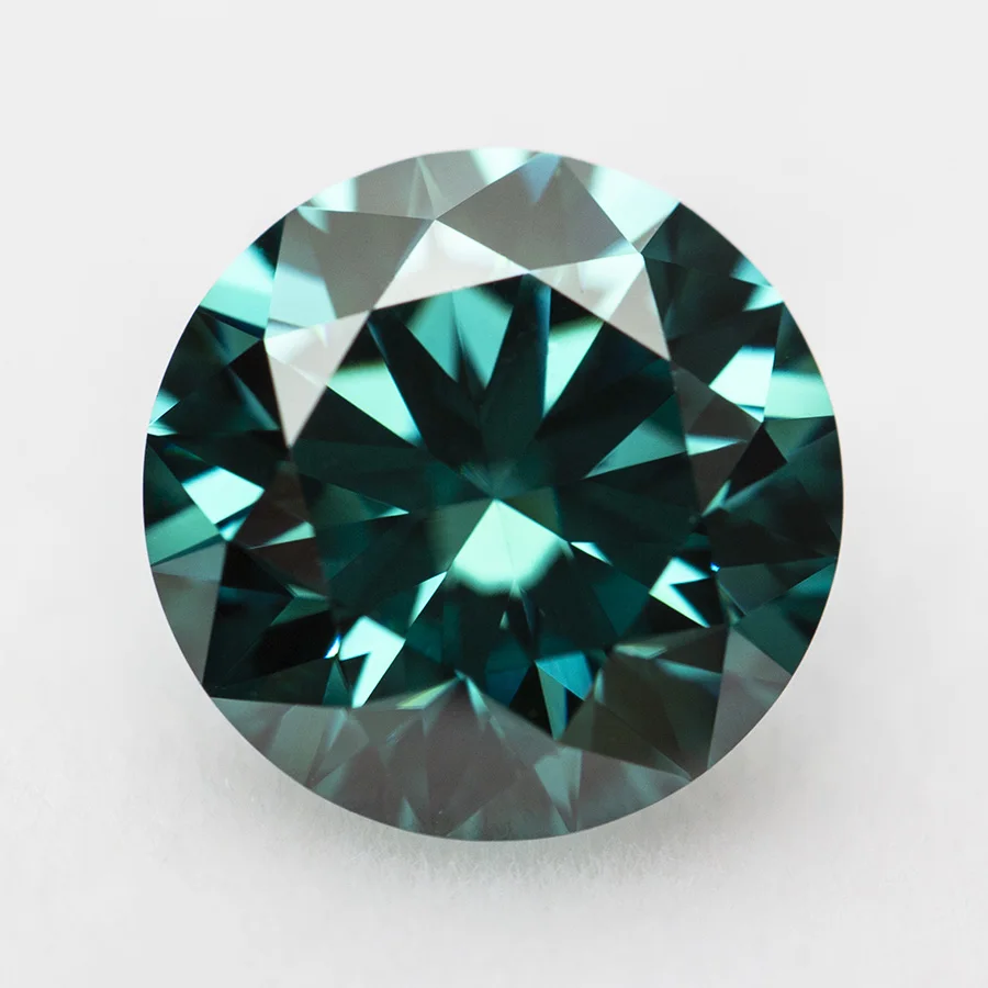 Natural Emerald Green Color Moissanite Lab Diamond Gemstones VVS1 0.5-5.0ct 3Excellent Round Cut with GRA Certificate