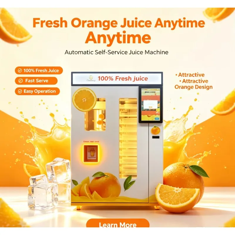 2026 New Self Squeeze Orange Juice Vending Machine Commercial Automatic Vendor Customized