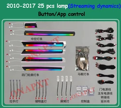 64 Colors For Porsche Cayenne 2010-2023 APP Car Decorative Door Panel Dashboard LED Atmosphere illuminated Lamp Ambient Light