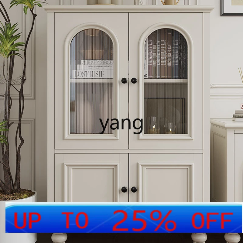 

LTT solid wood TV cabinet next to high and low side cabinet living room home display wine cabinet storage book