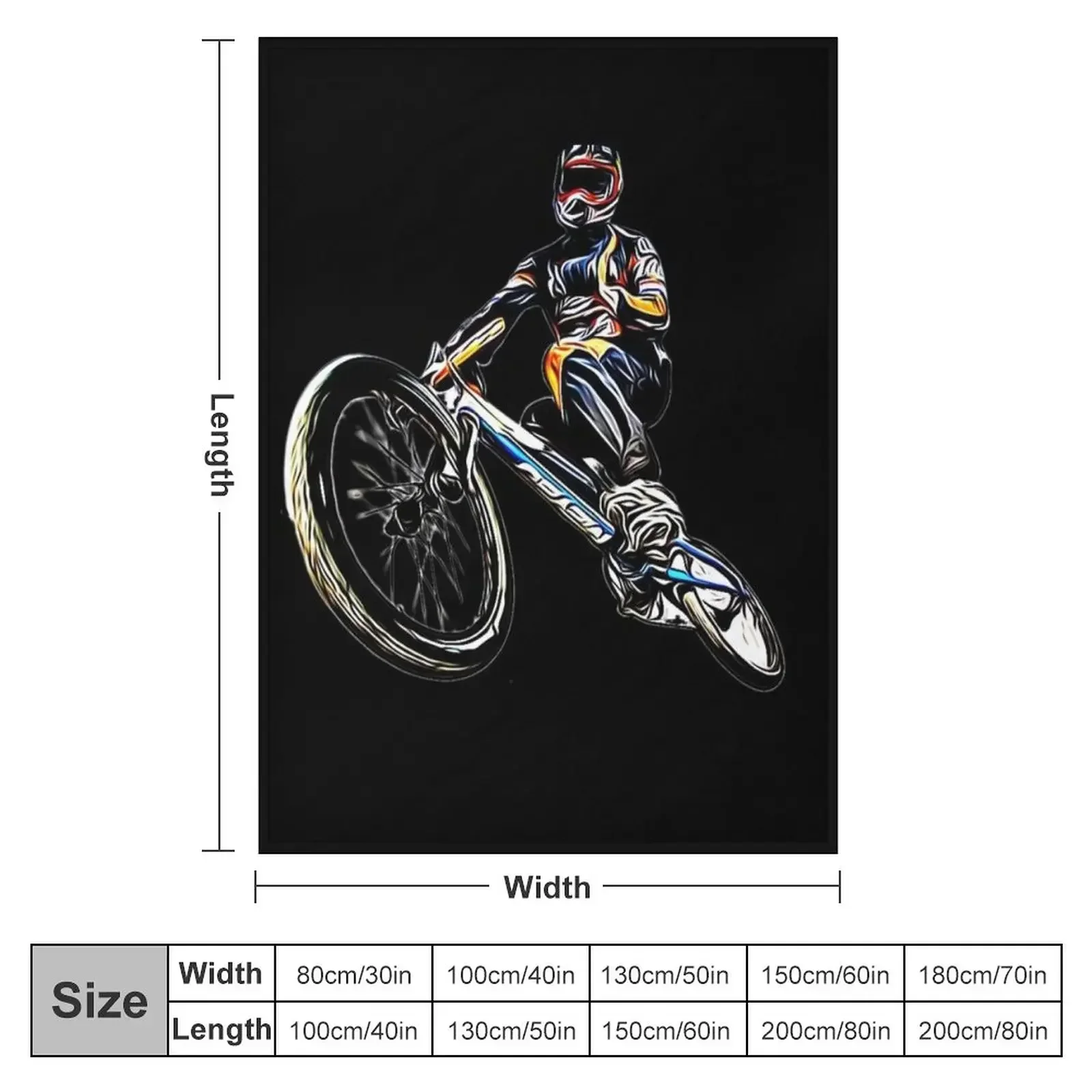 A cool grafitti BMX freestyle with paint splatters Throw Blanket decorative halloween Flannel Blankets