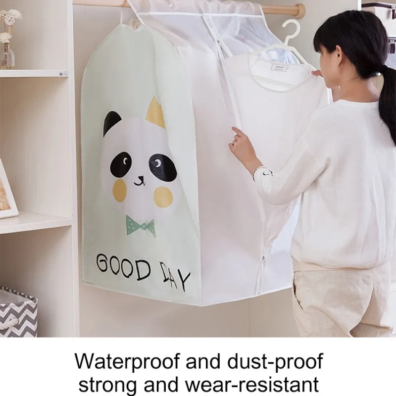 Three-dimensional dust-proof fully enclosed transparent clothes bag