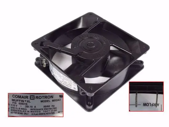 

Comair Rotron MX2A3 AC 115V 0.20/18A 120x120x38mm Server Cooling Fan