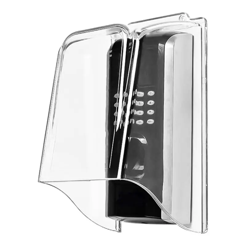 

AEE8-PC Пластиковый удлиненный защитный чехол для дверного звонка от дождя, прозрачный водонепроницаемый чехол для дверного звонка, всепогодная защита, крепление для дверного звонка