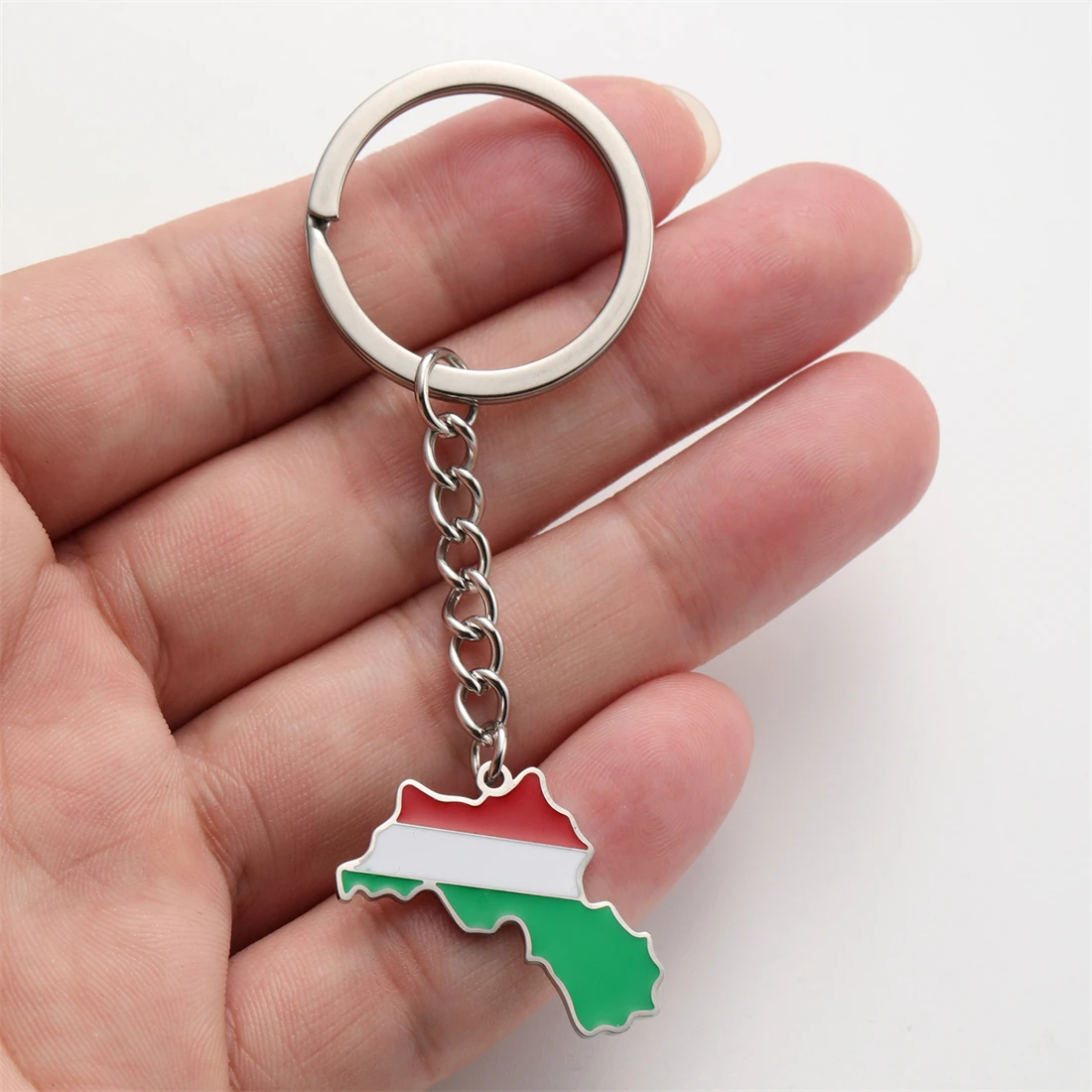 

EUEAVAN Kurdistan Map Pendant Keychain Men Women Stainless Steel Gold Silver Color Charm Drip Oil Country Flag Jewelry Gifts