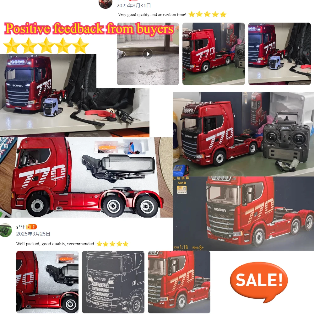 Huina 770S RC トラクター 1/18 電動 RC トレーラーモデルフルスケール 2.4 グラムリモートコントロールカーエンジニアリングモデルのおもちゃ男の子