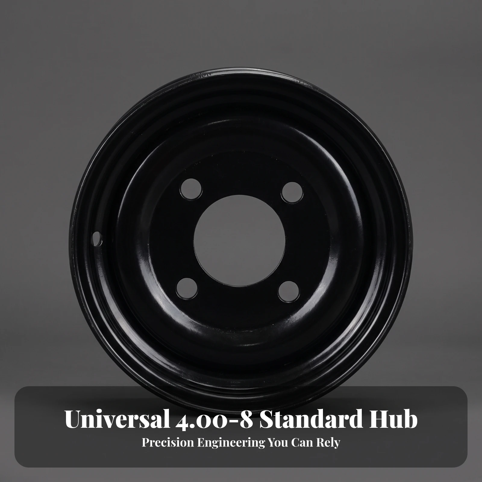 4.00-8 Wheel Rim Sturdy Steel Rim with Four Bolt Holes Reliable Stable for Hand Carts, Utility Vehicles