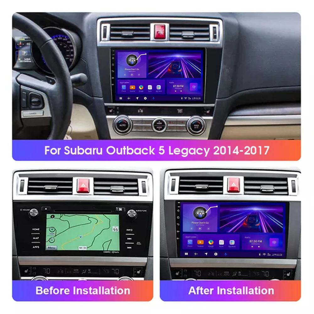 2DIN Android10 Car Radio For Subaru Outback 5 2015-2018 6G+128G Car Receiver GPS Navigation Car Multimedia Player Carplay NO DVD