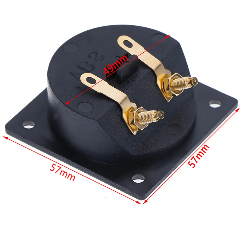 1pc Black and Red Speaker Box Square Shape Double Binding Post Type Speaker Box Terminal Cup