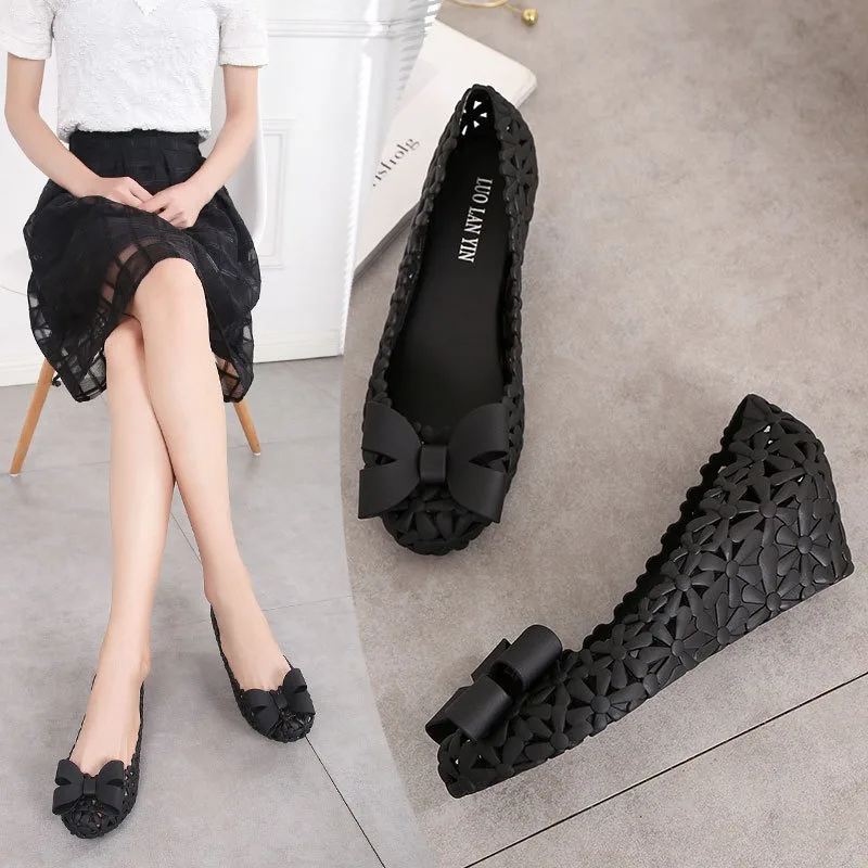 New Style Women's Chunky-Soled Sandals: Summer Jelly Sandals, Breathable Beach Sandals, Open-Toe Wedge Sandals