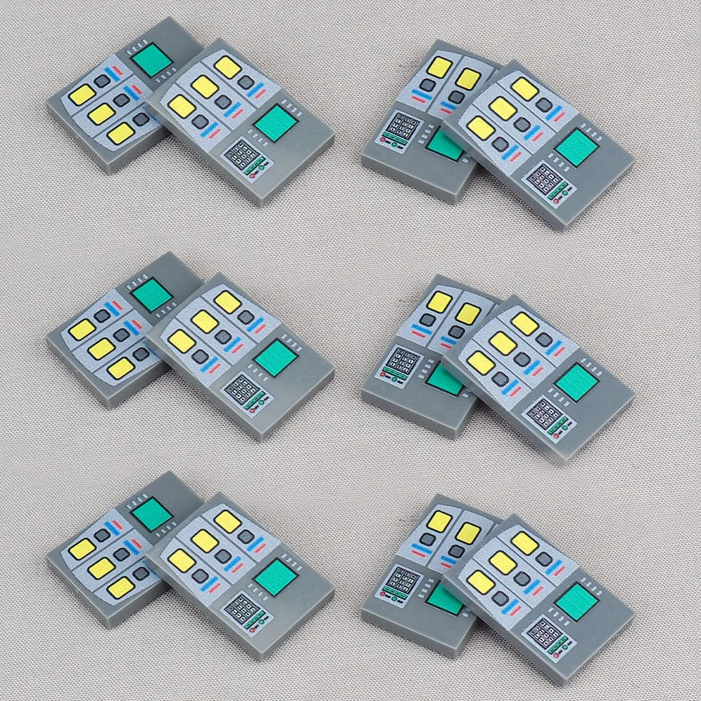 MOC 10PCS 26603 Printed Options Button Screen Pattern Building Block Machine Vehicle Accessories Brick Funny Idea Toy Adult Gift