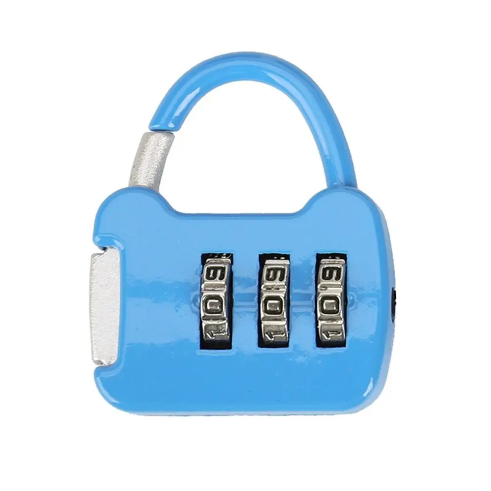 Security 3 Dial Digit Combination Lock Dormitory Cabinet  Lock Luggage Padlock Password Lock Backpack Zipper Lock