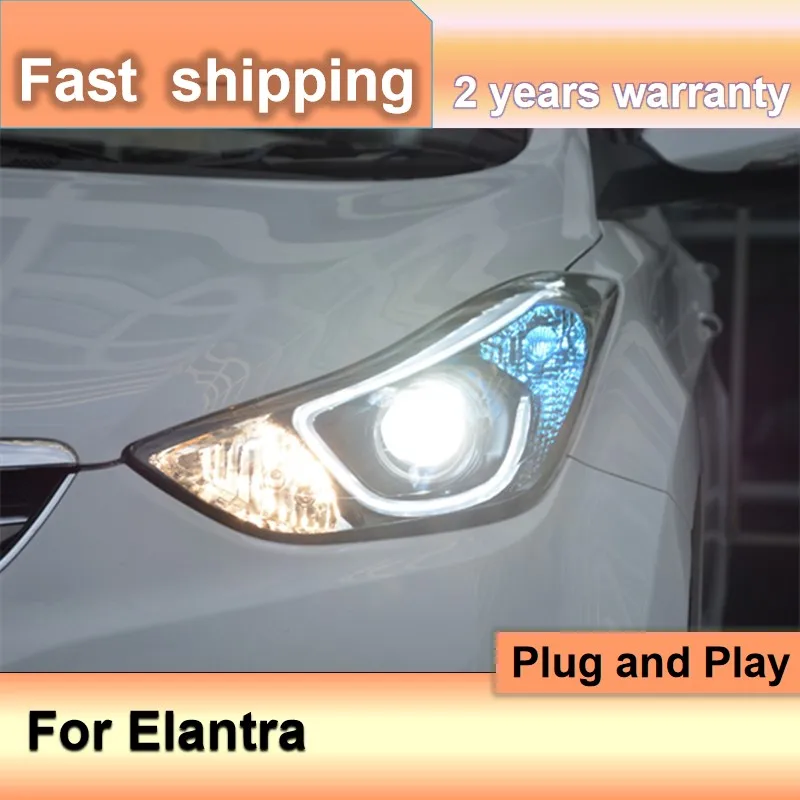 

Car Accessories for Hyundai Elantra Headlight 2011-2016 Elantra Head Lights LED DRL Turn Signal High Beam Projector Lens