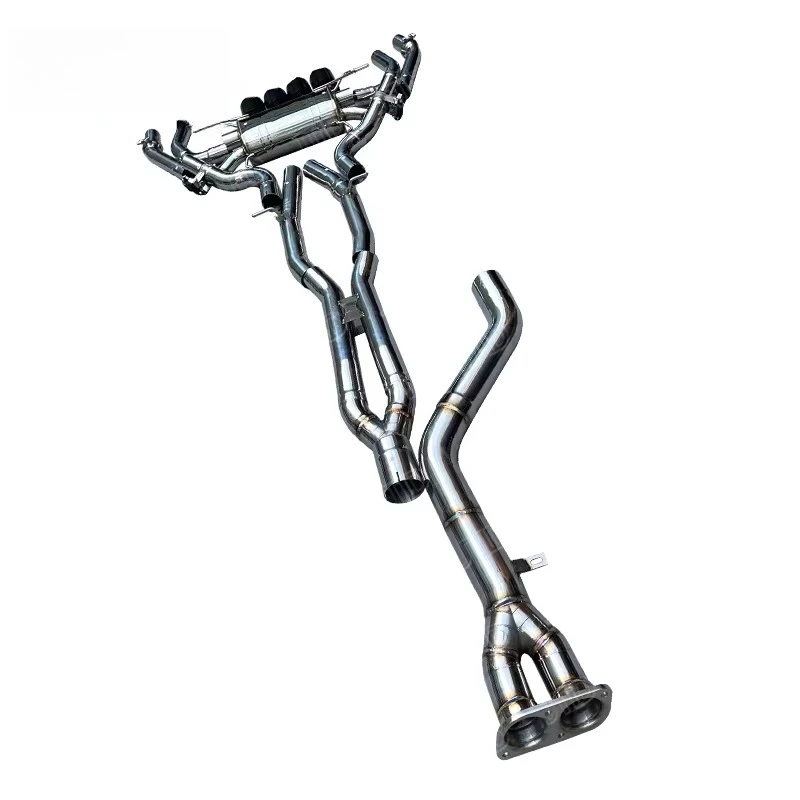 304 Stainless Steel Catback Muffler Exhaust System for 2019+ X3M X4M F97 F98 Double Out Exhaust Equal Length