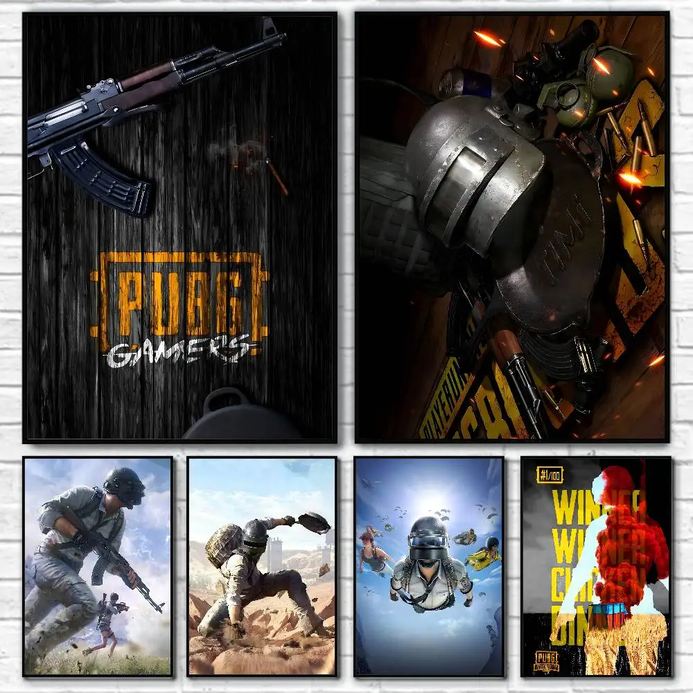 Hot Battle Royale Game P-PUB-BG Posters Fancy Wall Sticker for Living Room Bar Decoration Wall Decor