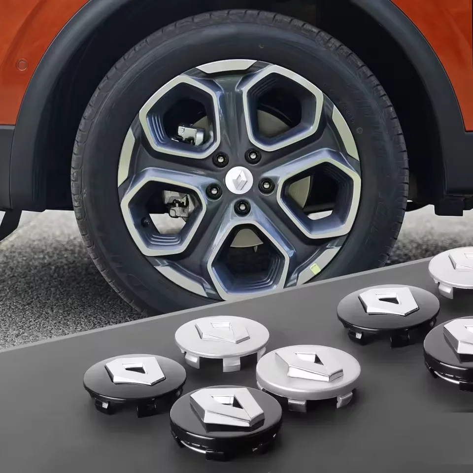 4PCS Car Wheel Center Cap 56mm/60mm Hub Badge Rims Cover Logo for Renault Megane 2 3 Clio 4 Trafic Captur Kangoo Zoe - Set of 4 view 5