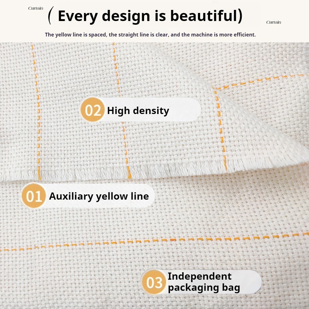 Premium Primary Tufting Cloth with Marked Lines, Monk Cloth for Rug-Punch, DIY Punch Needle Carpet Making Supplies view 6