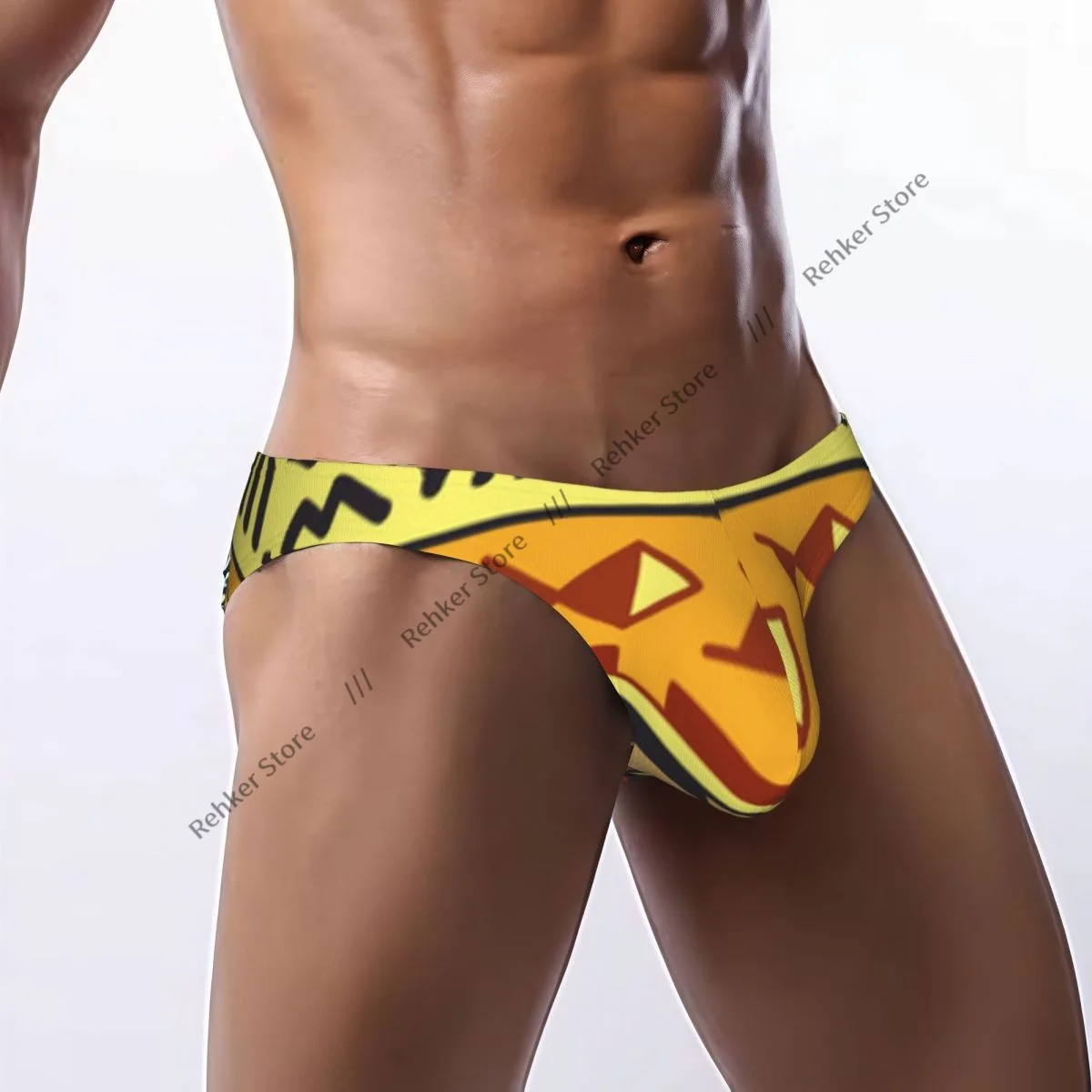 Ethnic African Vintage Pattern Men's Briefs Sexy Underpants Bikini Underwear Men Panties