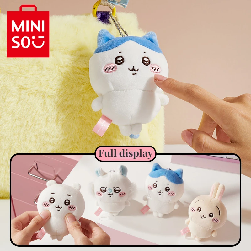 MINISO Cartoon Anime Chiikawa Series Plush Pendant Cute Hachiware School Bag Decoration Doll Kawaii Usagi Toy Children's Gifts