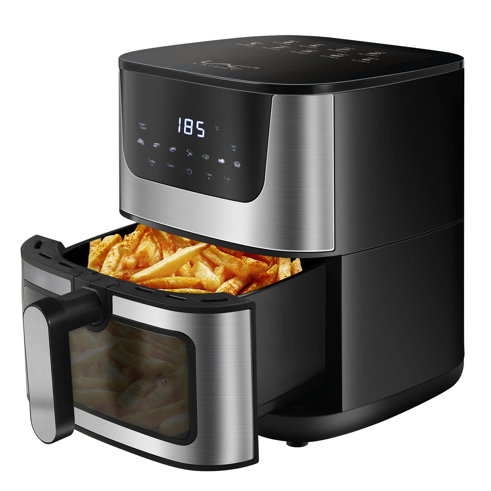 EXSAMO 7L Large Capacity Smart Electronic Digital Visual Deep Fryers Without Oil 2000W Multi-Function With Touchscreen Air Fryer