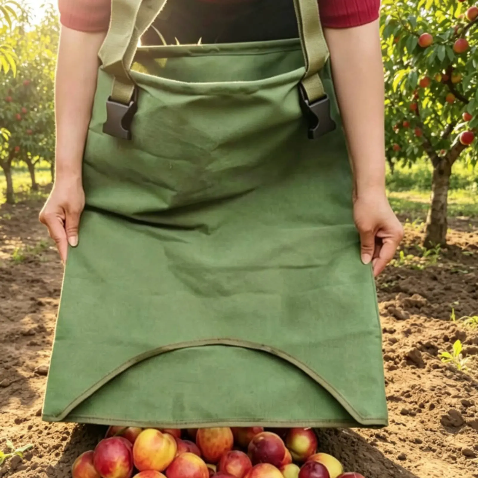 

Canvas Orchard Picking Bag Heavy Duty Orchard Harvest Bag Canvas Picking Pouch Multi-Purpose Farm Tool Side Pockets for Farmers
