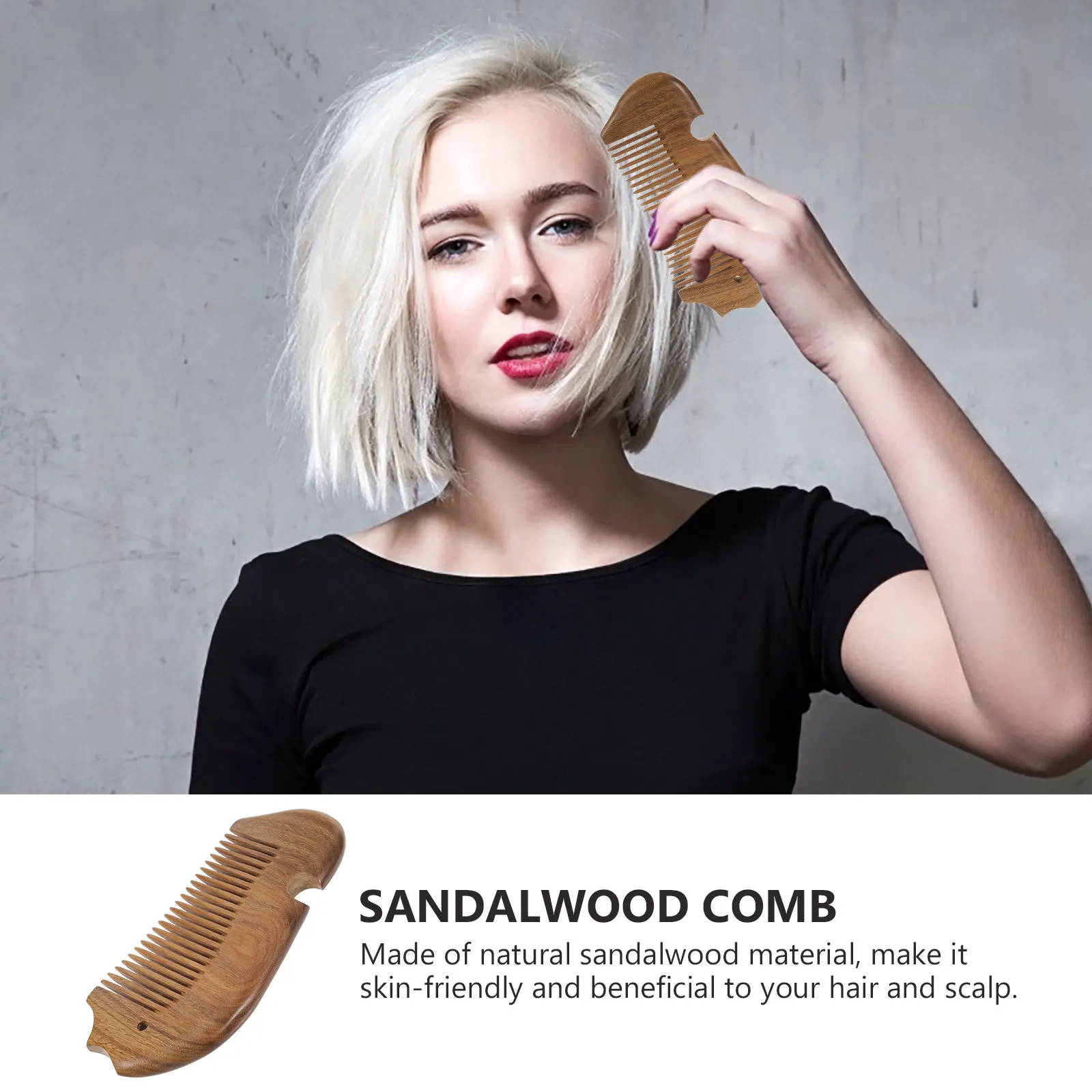 

Natural Sandalwood Massage Wooden Comb Fish Shape Scalp Stimulating Hairdressing Practical Hair Care Comb Hair Accessories