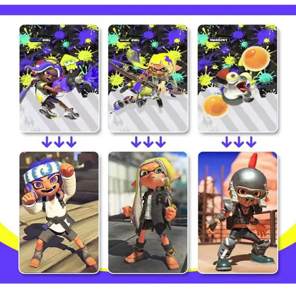 Splatoon Card Splatoon 3 carte NS Switch Gioco Splatoon 3 Card NFC Card Splatoon Scheda di collegamento universale