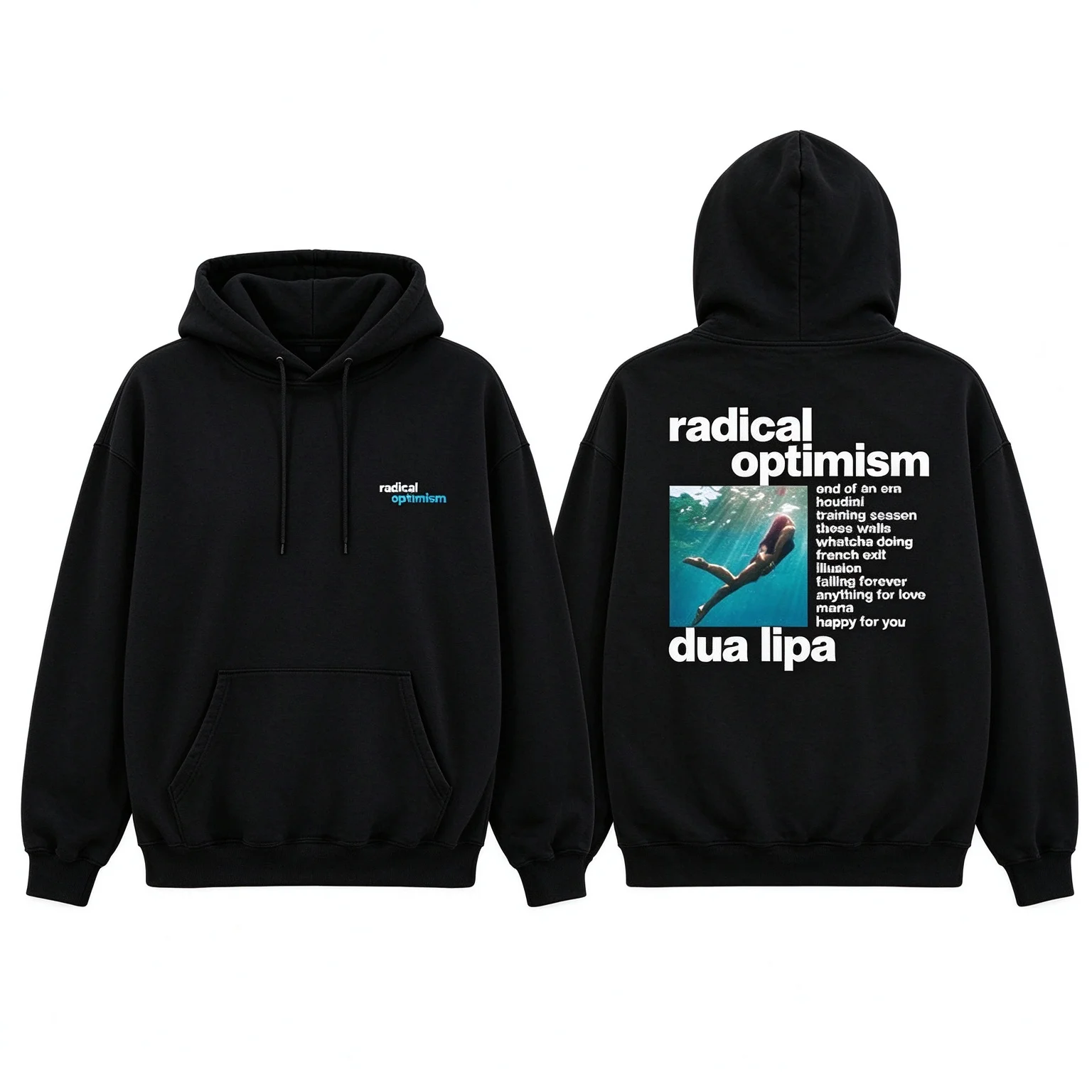 Dua Lipa Radical Optimism Album Hoodie Men Women Underwater Graphic Print Hooded Sweatshirt Unisex Oversized Pullover Fans