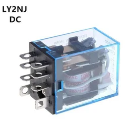 Micro Mini relé electromagnético LY2NJ HH62P lectronic, bobina de 10A y 8 pines DPDT DC 12V, 24V, 36V, 48V, 110V y 220V, 1 unidad