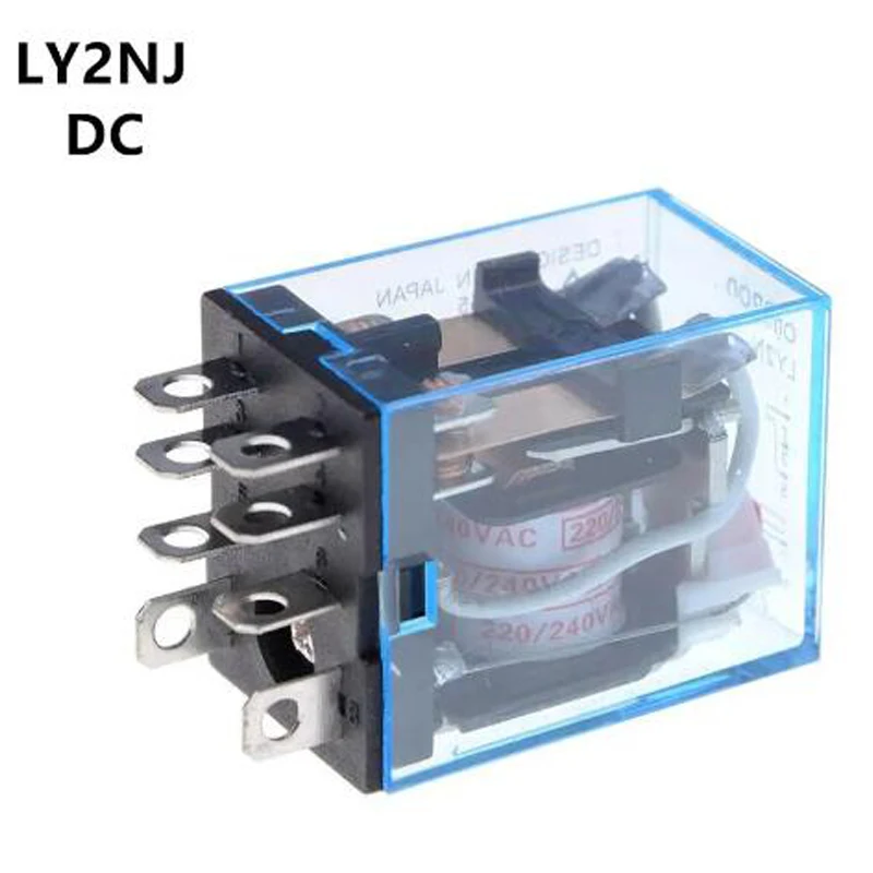 1Pc LY2NJ HH62P lectronic Micro Mini przekaźnik elektromagnetyczny 10A 8PIN cewka DPDT DC 12V 24V 36V 48V 110V 220V