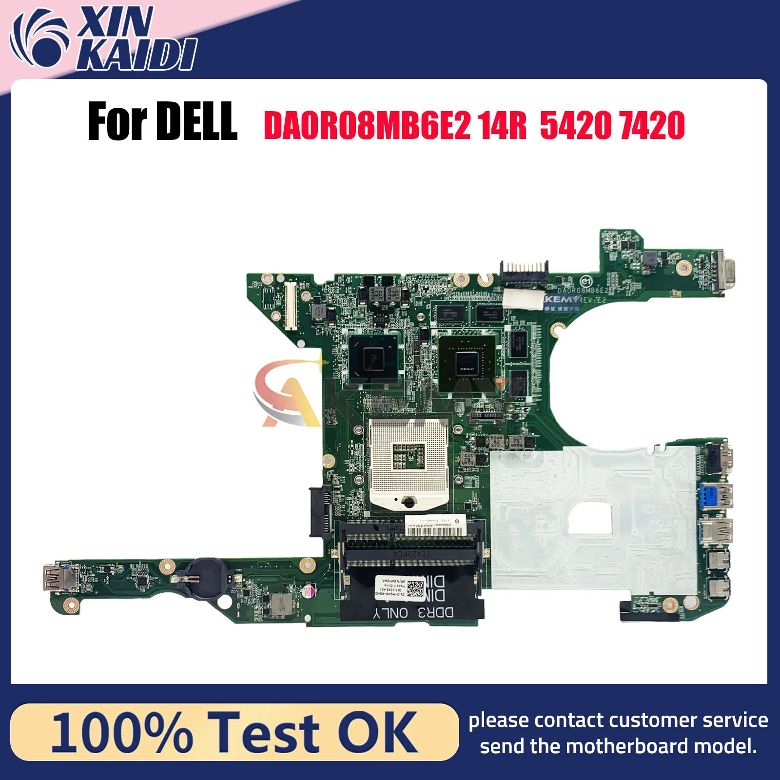 

For Dell Inspiron 5420 7420 Laptop Motherboard CN-03C38H DA0R08MB6E2 With GPU 100% Tested OK