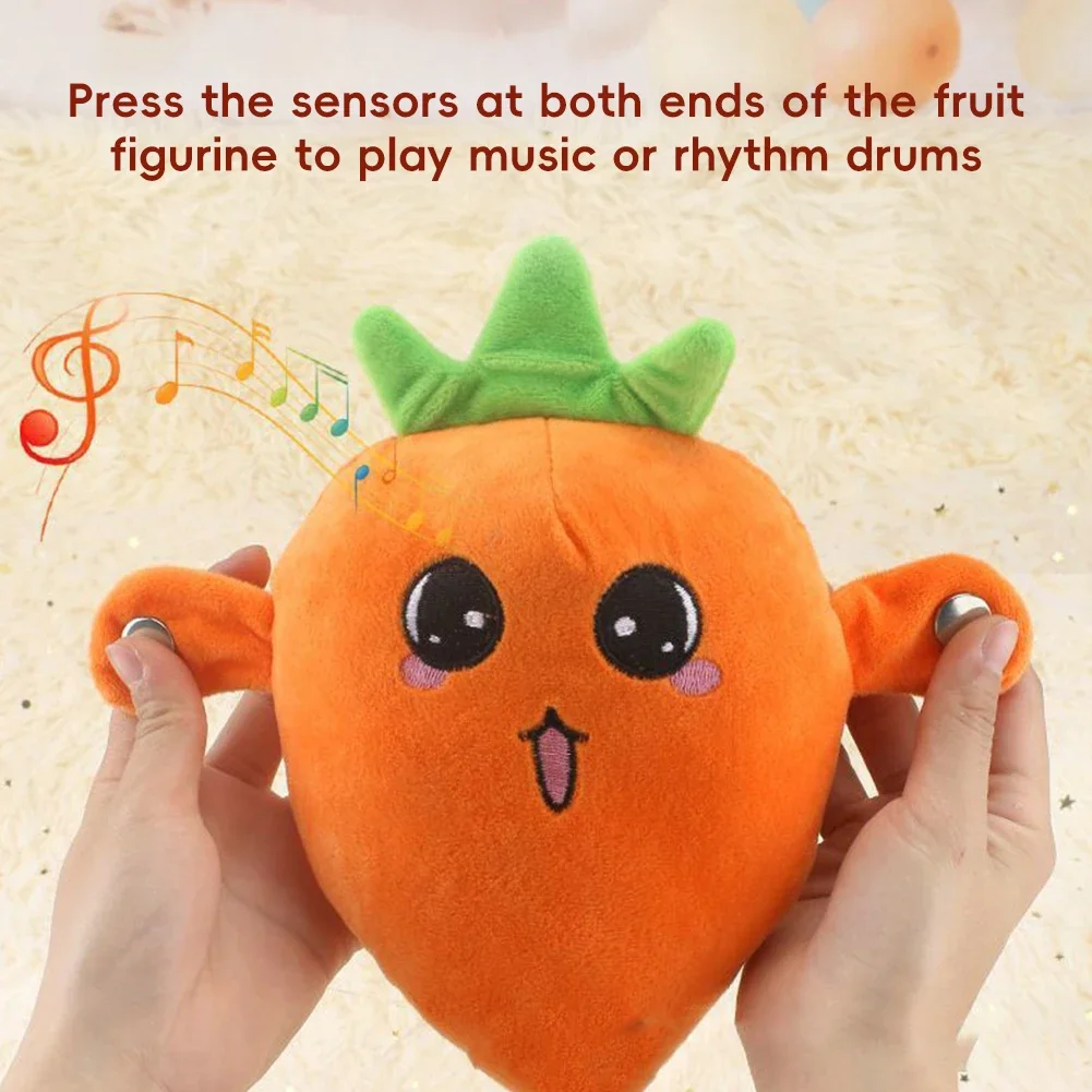 Creative Peculiar Music Rhythm Parent-child Interactive Plush Doll Banana Fruit Induction Toy Cultivate Music Perception Ability